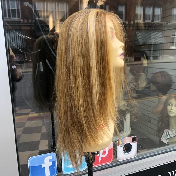 Wig blonde human hair blende swisslace lacefront - Picture 4 of 8